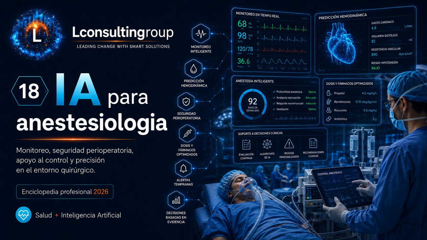Caratula de enciclopedia 18 ia para anestesiologia lconsultingroup 2026 edicion ampliada