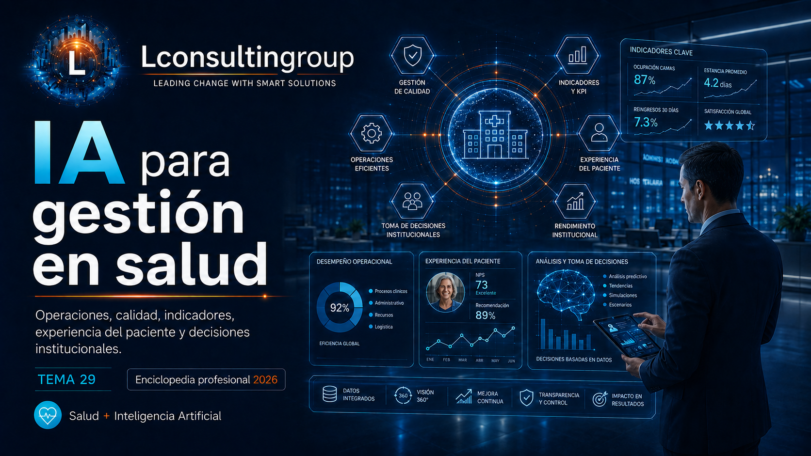 Caratula de enciclopedia 29 ia para gestion en salud lconsultingroup 2026 edicion ampliada